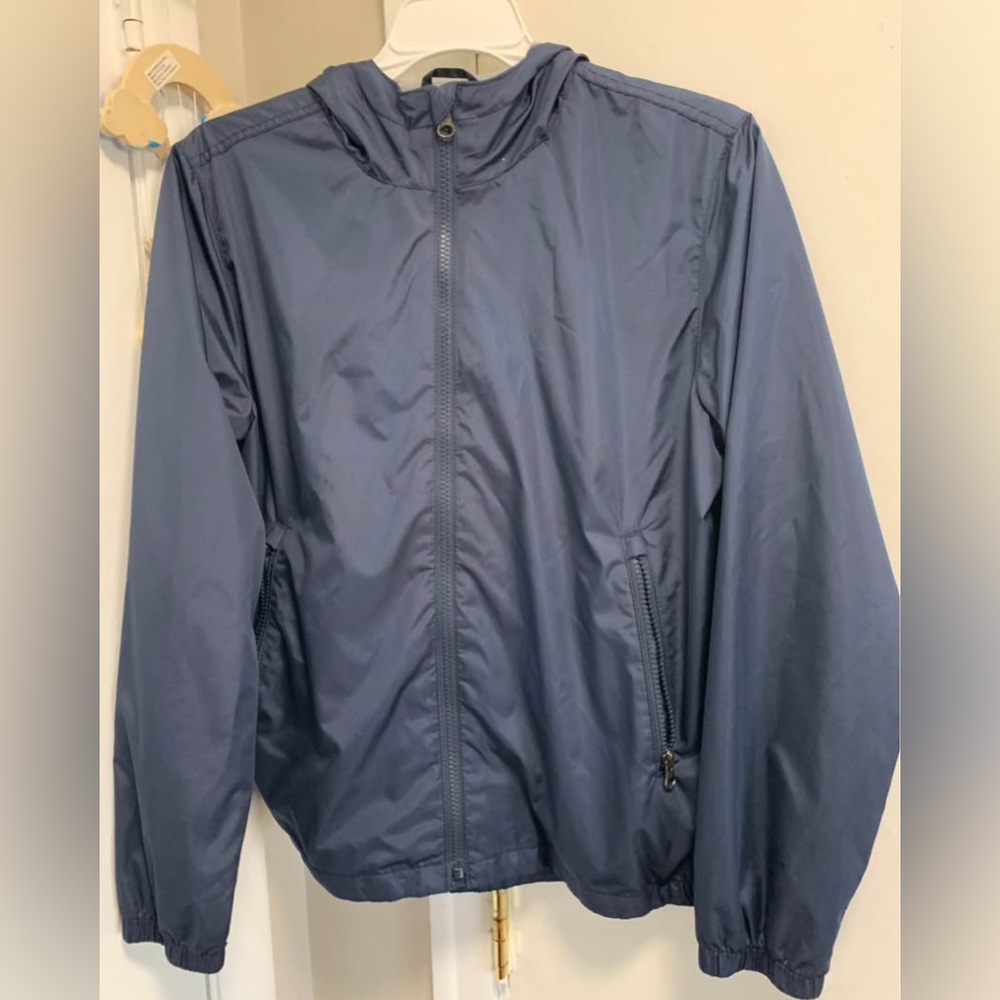 Gap Kids Boys Blue Windbreaker Jacket XXL Hooded Zip Pockets